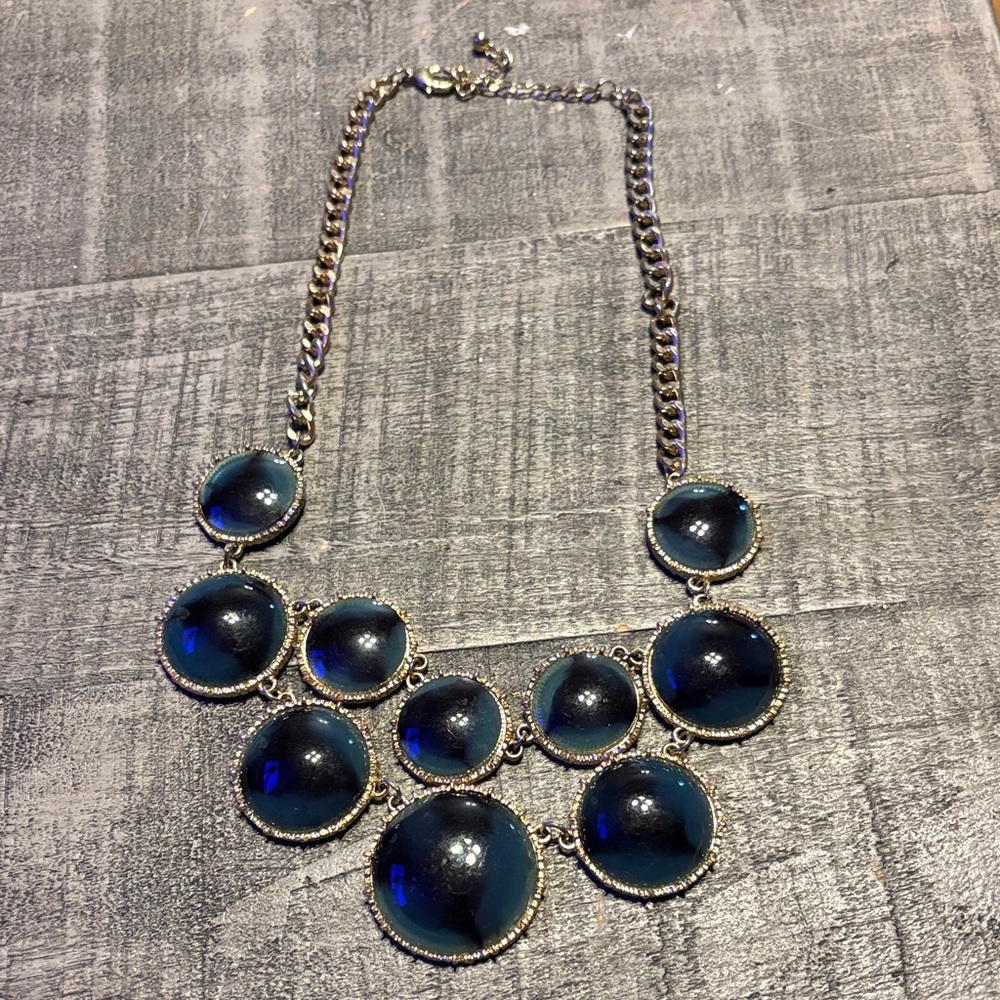 Chunky statement Piece Blue Green Necklace